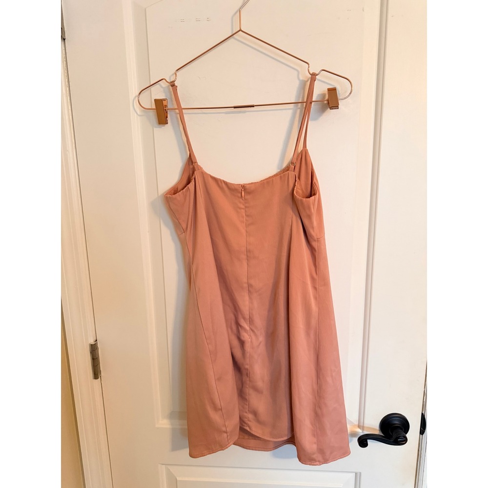 Lulus Mini Dress Womens Medium Peach Heart of My Heart Ruched Bust Party - Picture 8 of 11
